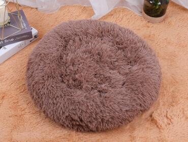 Fluffy Round Plush Pet Bed – Cozy, Warm & Perfect for Dogs & Cats! - Pet house