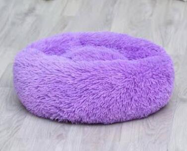 Fluffy Round Plush Pet Bed – Cozy, Warm & Perfect for Dogs & Cats! - Pet house