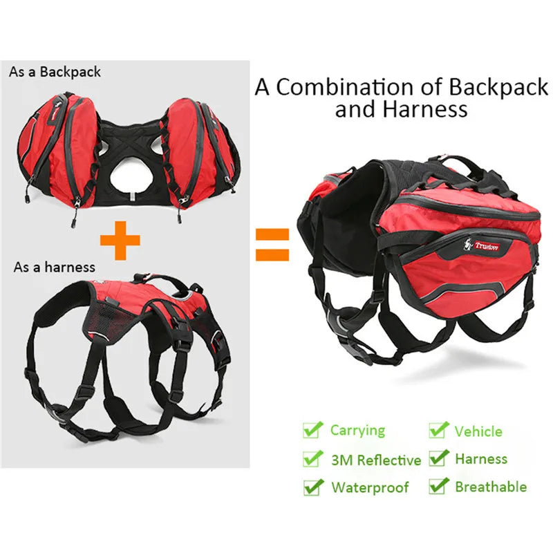 2-in-1 Dog Backpack Carrier & Harness – Waterproof & Adventure-Ready! - Pet house