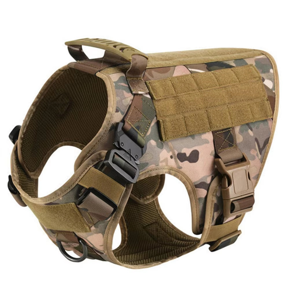 Luxury Camouflage Dog Harness & Leash Set – Premium Nylon Chest Strap - Pet house