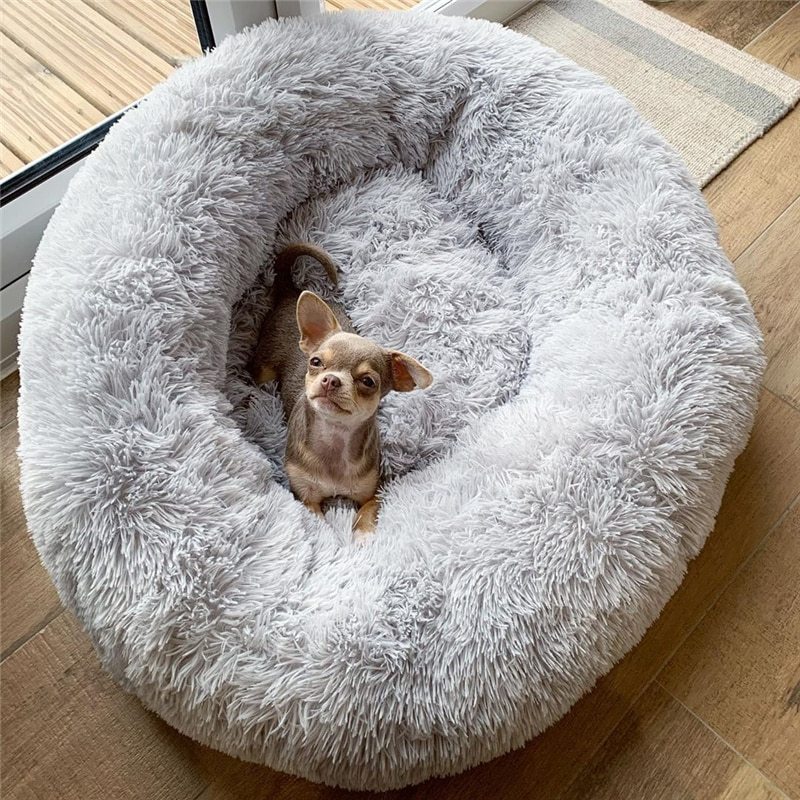 Ultra-Soft Plush Dog Cat Bed – Cozy, Calming & Washable! - Pet house