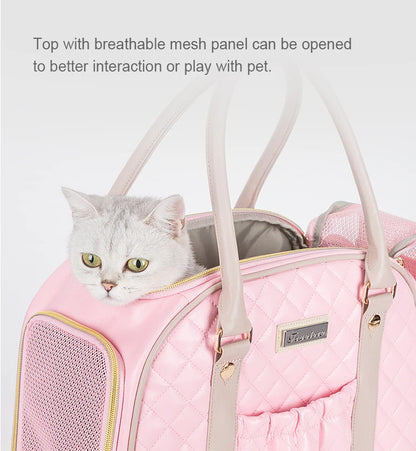 Truelove Fashion Pet Carrier Handbag Out of Portable Bag Space Cabin Hug Cat Dog Artifacts Out Bag Backpack Pet Box Cage TLX6971 - Pet house