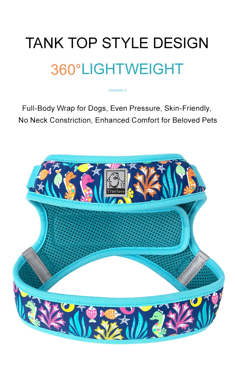 Floral Mesh Dog & Cat Harness – Lightweight, Adjustable & Breathable! - Pet house