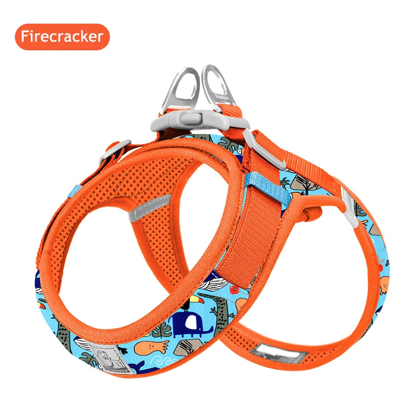 Floral Mesh Dog & Cat Harness – Lightweight, Adjustable & Breathable! - Pet house