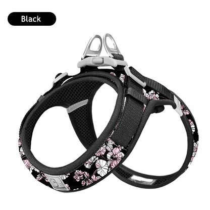 Floral Mesh Dog & Cat Harness – Lightweight, Adjustable & Breathable! - Pet house