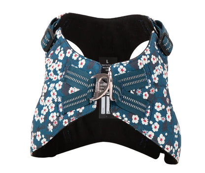 Floral No-Pull Cotton Pet Harness – Reflective, Adjustable & Stylish - Pet house