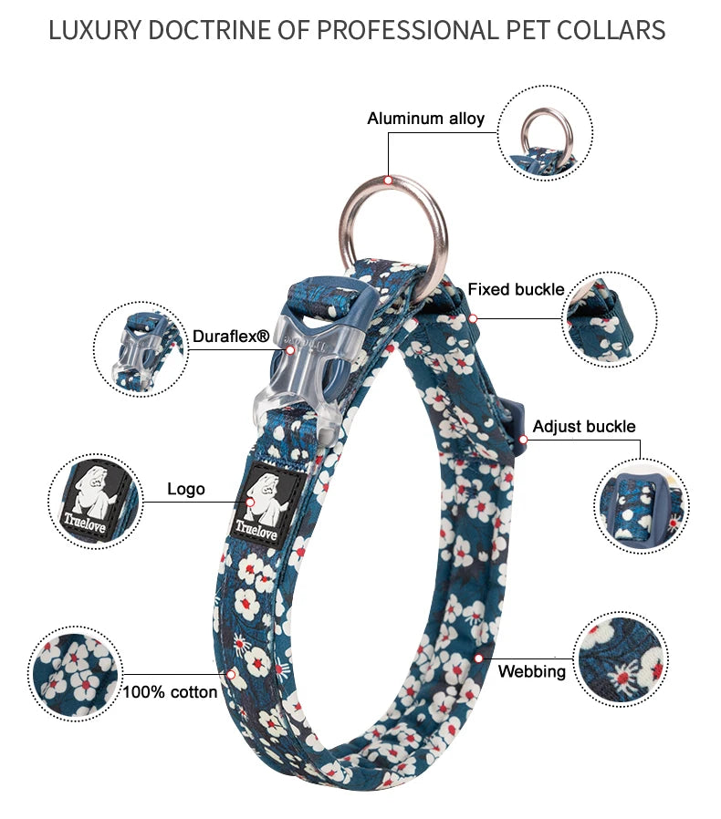 Floral Padded Dog Collar – Stylish, Comfortable & Secure! - Pet house