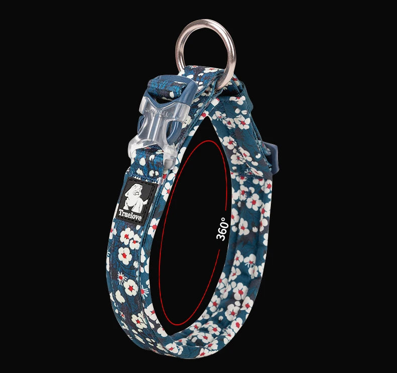 Floral Padded Dog Collar – Stylish, Comfortable & Secure! - Pet house