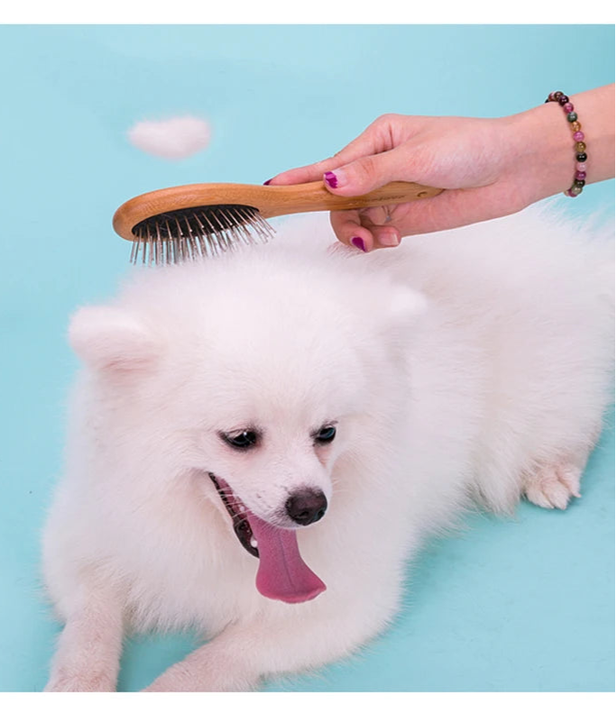 Bamboo Pet Round Comb – Gentle & Effective Grooming for Dogs & Cats! - Pet house