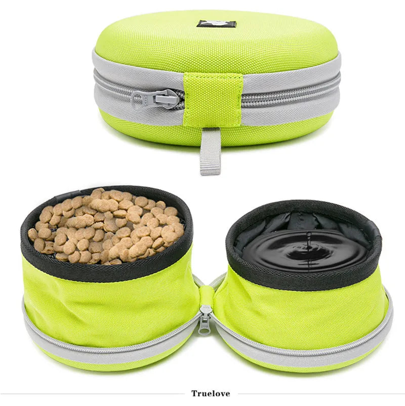 Collapsible Double Dog Bowl – Waterproof, Travel-Friendly & Versatile! - Pet house