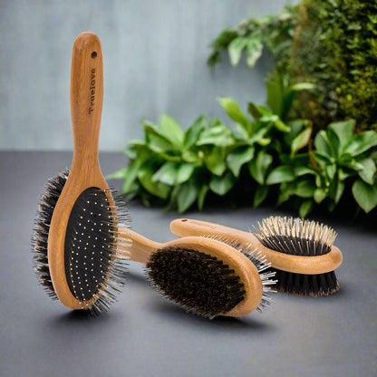 Double-Sided Pet Brush – Stainless Steel & Bristle Grooming Tool! - Pet house