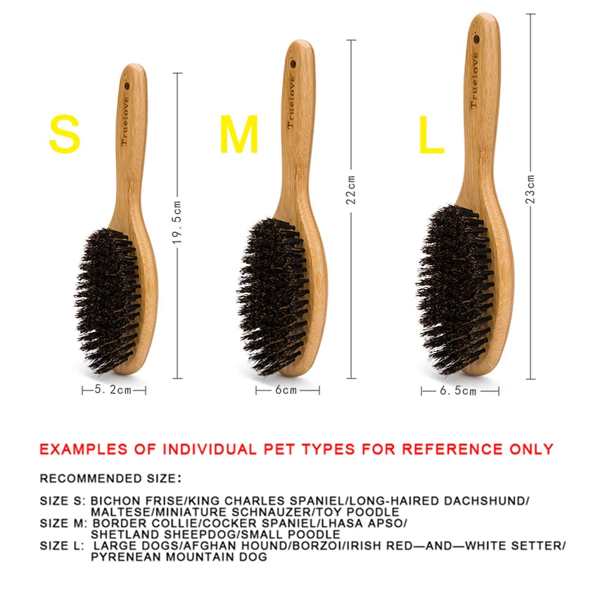 Natural Bamboo Bristle Brush – Gentle Grooming for Dogs & Cats! - Pet house