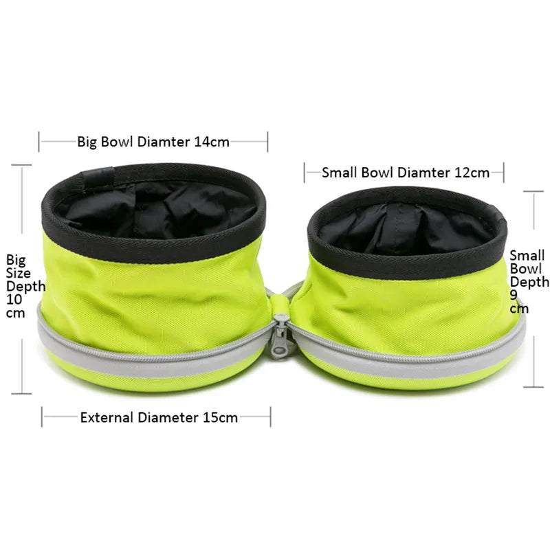 Collapsible Double Dog Bowl – Waterproof, Travel-Friendly & Versatile! - Pet house