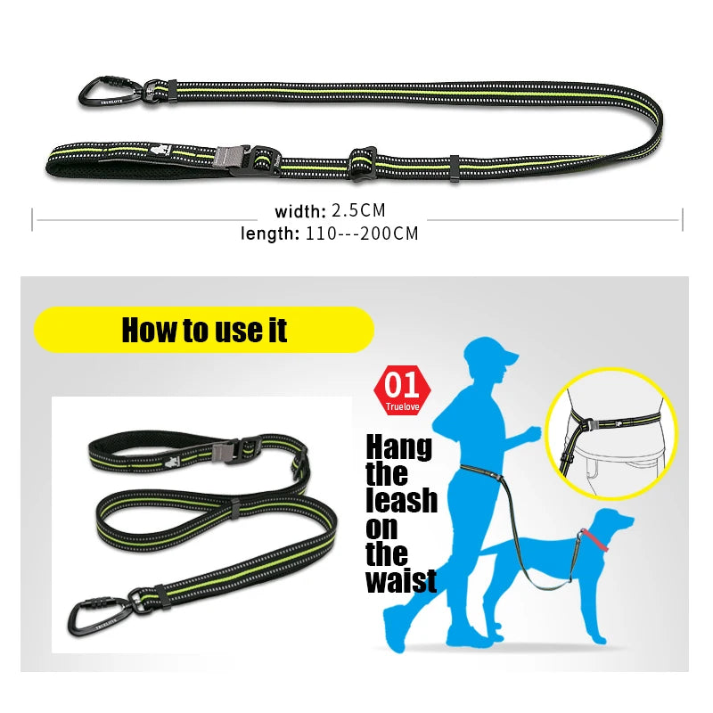 Hands-Free Adjustable Dog Leash – Multifunctional & Durable! - Pet house