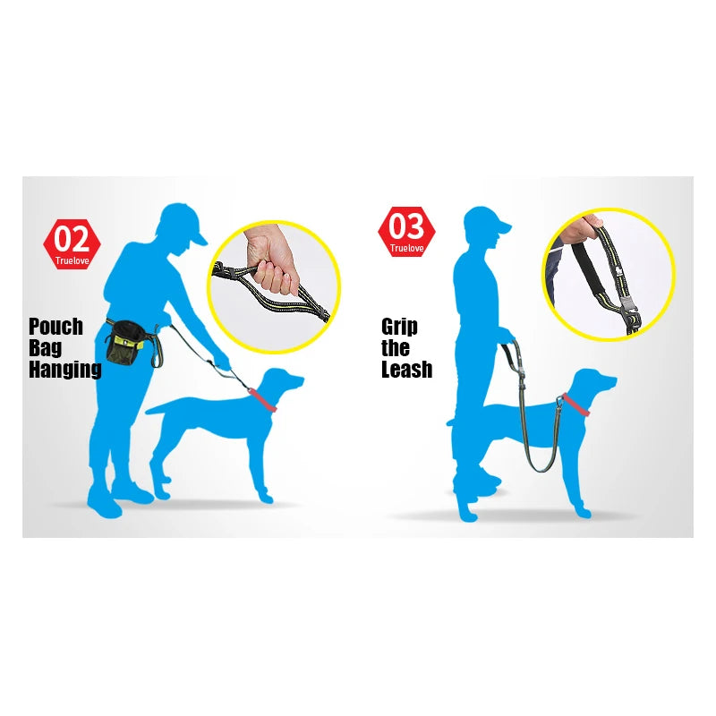 Hands-Free Adjustable Dog Leash – Multifunctional & Durable! - Pet house