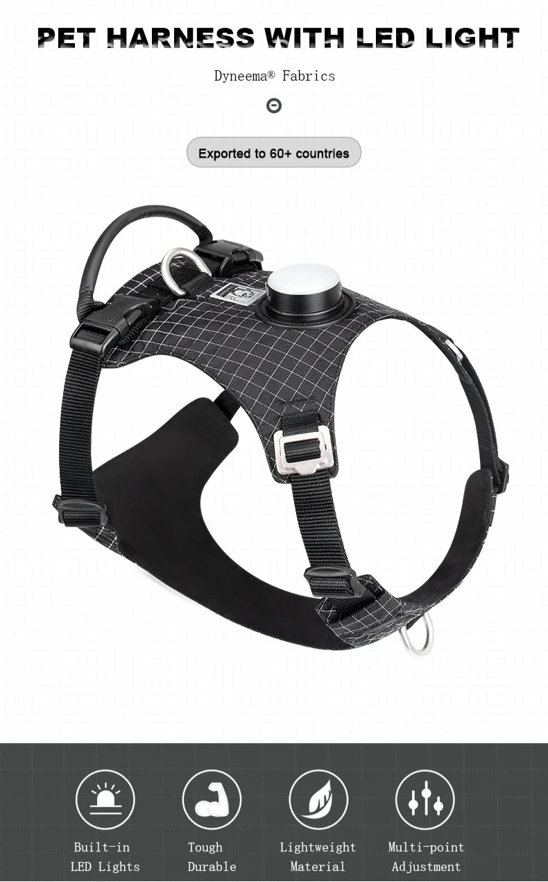 LED Light Dog Harness – Safety, Comfort & Smart Tracking! LED Light Dog Harness – Safety, Comfort & Smart Tracking! - Pet house