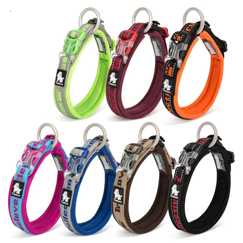 Reflective Nylon Dog & Cat Collar – Durable, Adjustable & Secure! - Pet house