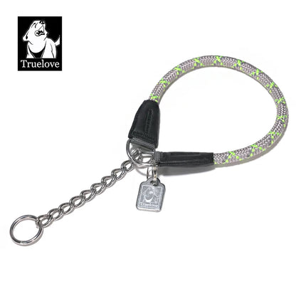 Reflective P-Chain Nylon Dog Collar – Durable, Secure & Pull-Resistant! - Pet house