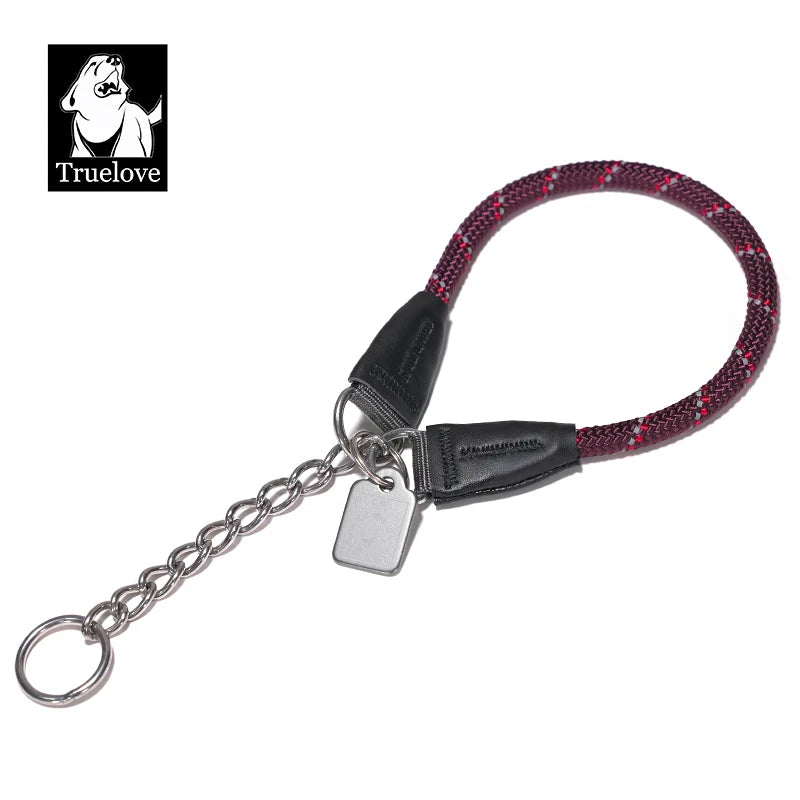 Reflective P-Chain Nylon Dog Collar – Durable, Secure & Pull-Resistant! - Pet house