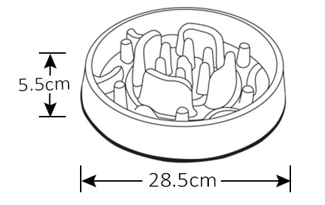 Interactive Slow Feeder Bowl – Anti-Choking, Anti-Slip & Bloat-Prevention! - Pet house