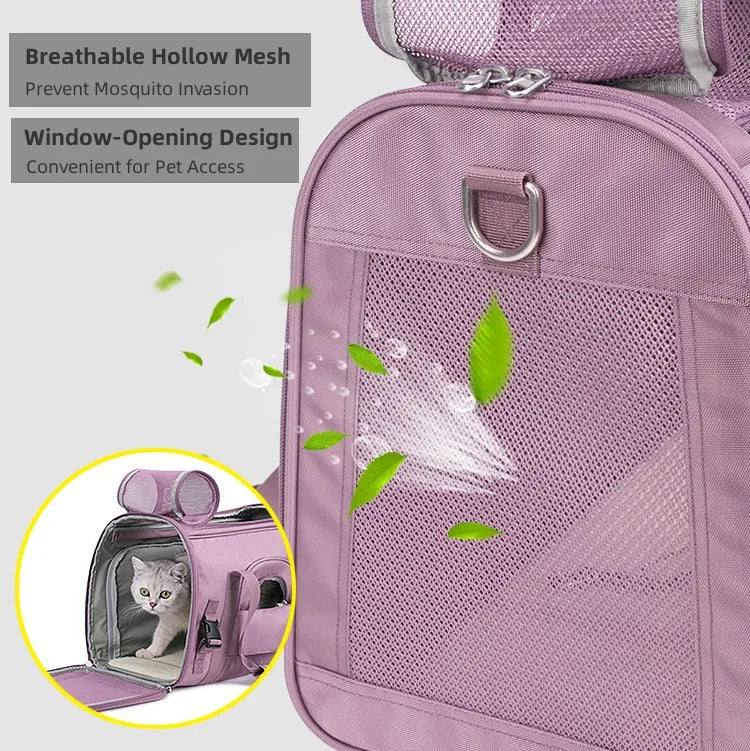 Breathable & Foldable Pet Backpack – Spacious, Waterproof & Travel-Ready! - Pet house