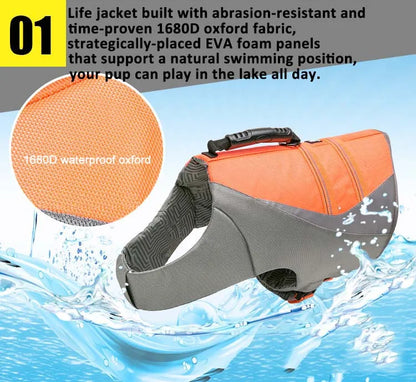 Dog Life Jacket – Adjustable, Reflective & Buoyant! - Pet house