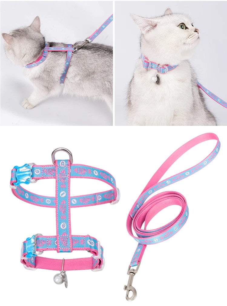 Escape-Proof H-Shape Cat & Puppy Harness with Leash Set – Secure & Comfortable! - Pet house