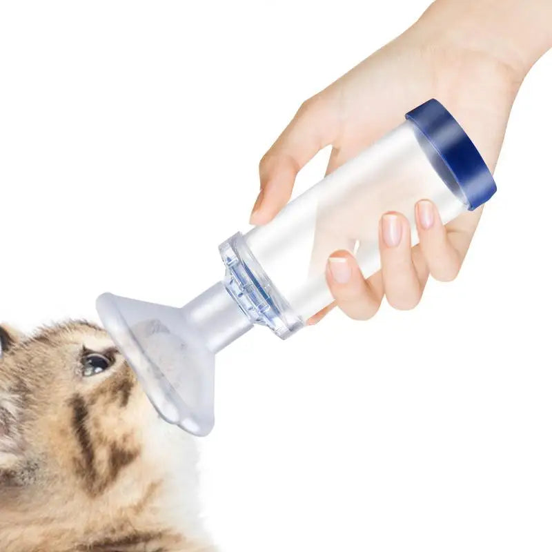 Cat Dog Inhaler Spacer Veterinary Animals Aerosol Chamber Asthma Inhaler Spacer Devices With PVC Mask Pets Inhaler Chamber - Pet house