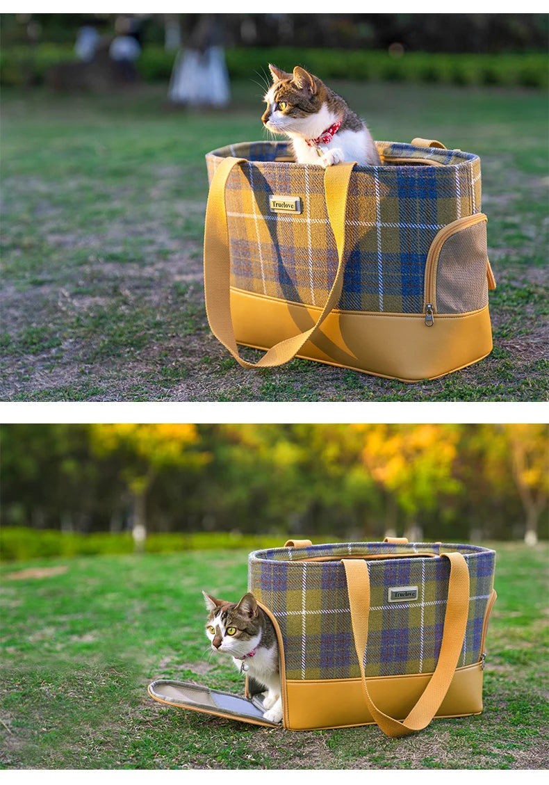 Wool Fabric Pet Travel Bag – Stylish, Comfortable & Secure! - Pet house