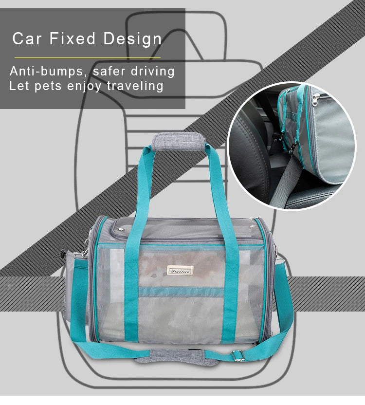 Designer Pet Carrier Shoulder Bag – Portable, Breathable & Stylish! - Pet house