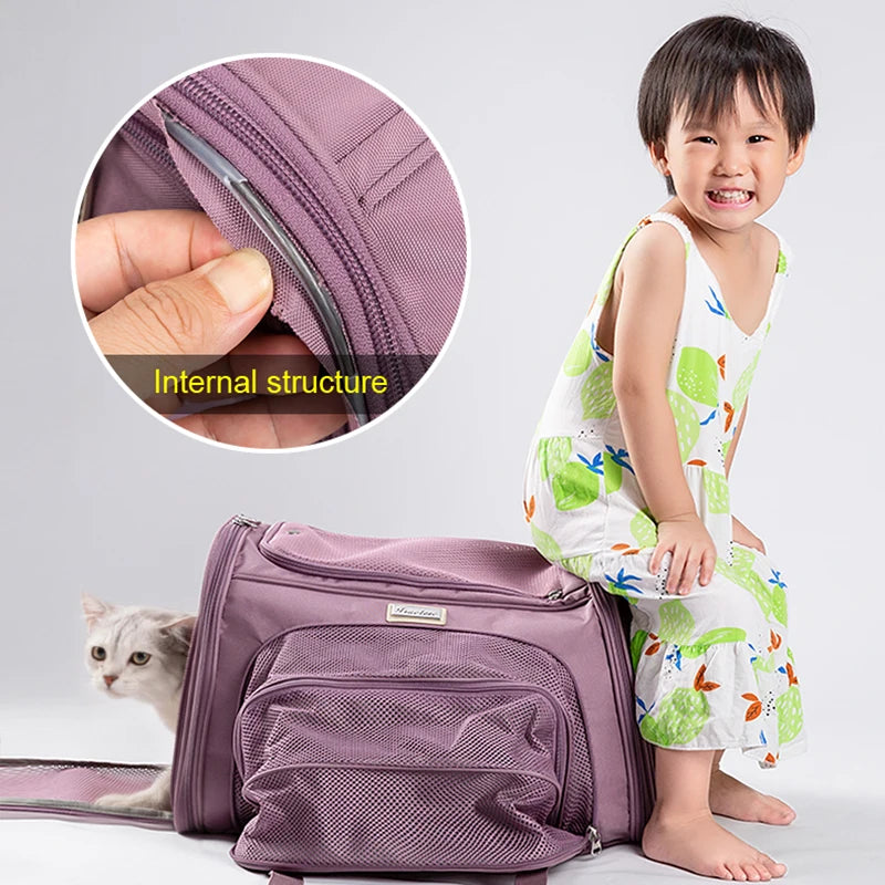 Large Space Foldable Pet Carrier – Comfortable, Travel-Ready & Portable! - Pet house