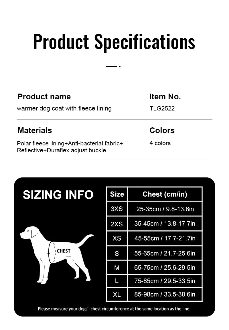 Anti-Bacterial & Warm Dog Jacket – Cozy, Hygienic & Adjustable! - Pet house