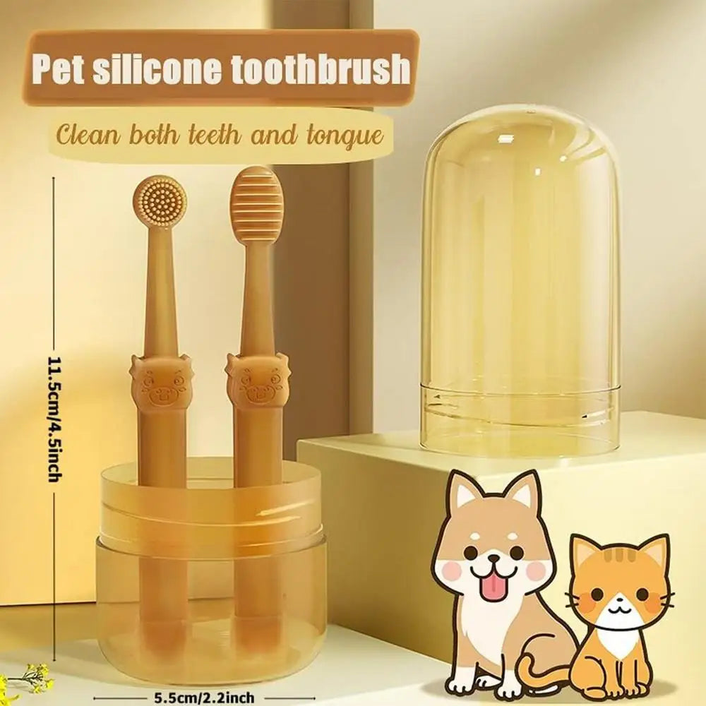 Pet Dog Toothbrush Brush Silicone Soft Toothbrush Oral Care Puppy Toothbrush Toothpaste Pet Kit Teeth Cleaning Cat Care Supplies - Pet house