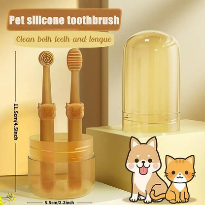 Pet Dog Toothbrush Brush Silicone Soft Toothbrush Oral Care Puppy Toothbrush Toothpaste Pet Kit Teeth Cleaning Cat Care Supplies - Pet house