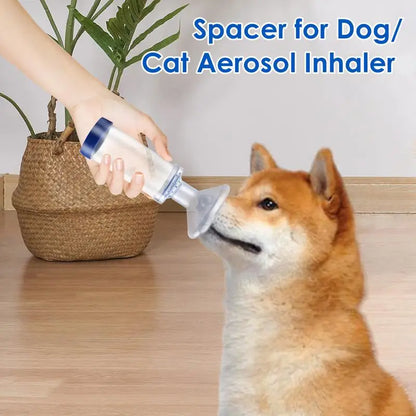 Cat Dog Inhaler Spacer Veterinary Animals Aerosol Chamber Asthma Inhaler Spacer Devices With PVC Mask Pets Inhaler Chamber - Pet house