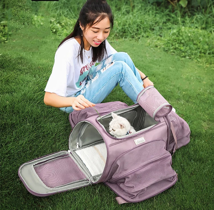 Large Space Foldable Pet Carrier – Comfortable, Travel-Ready & Portable! - Pet house