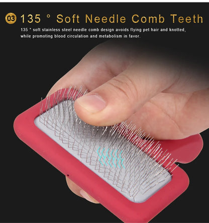 Square Head Curved Needle Comb – Lightweight & Eco-Friendly Grooming! - Pet house