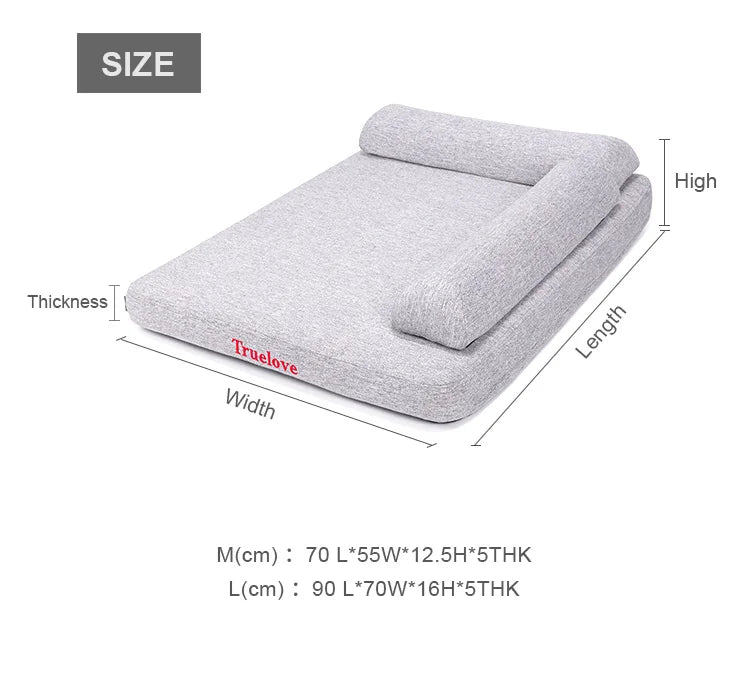 Memory Foam Pet Bed with Pillow – Ultra-Soft, Durable & Washable! - Pet house