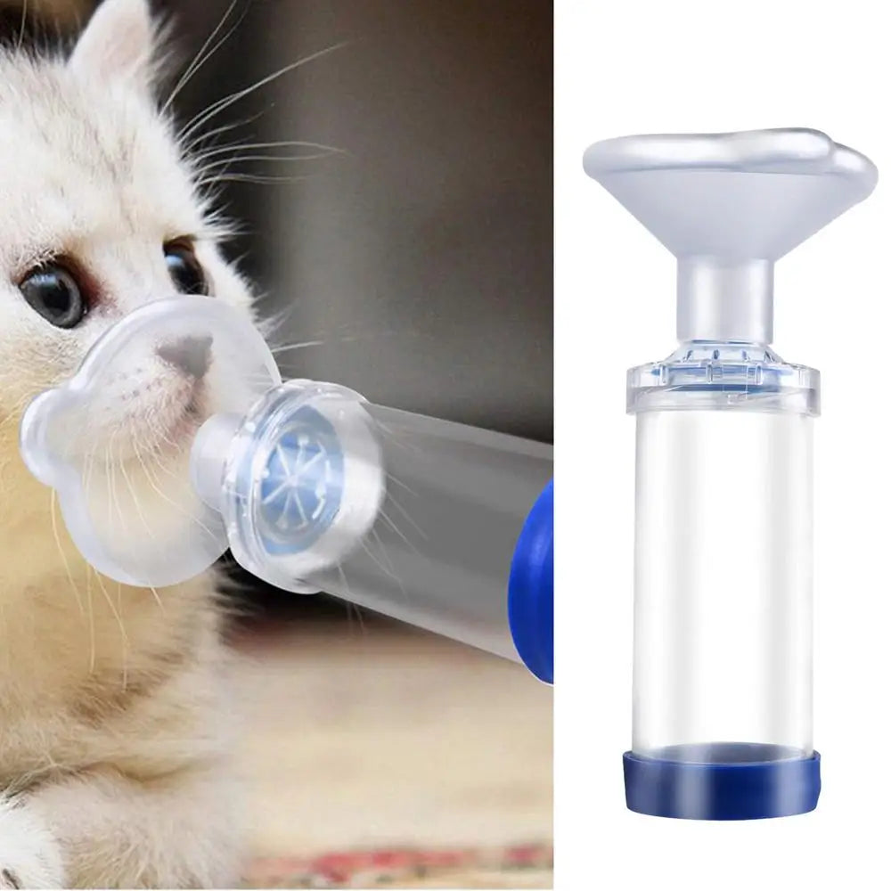 Cat Dog Inhaler Spacer Veterinary Animals Aerosol Chamber Asthma Inhaler Spacer Devices With PVC Mask Pets Inhaler Chamber - Pet house