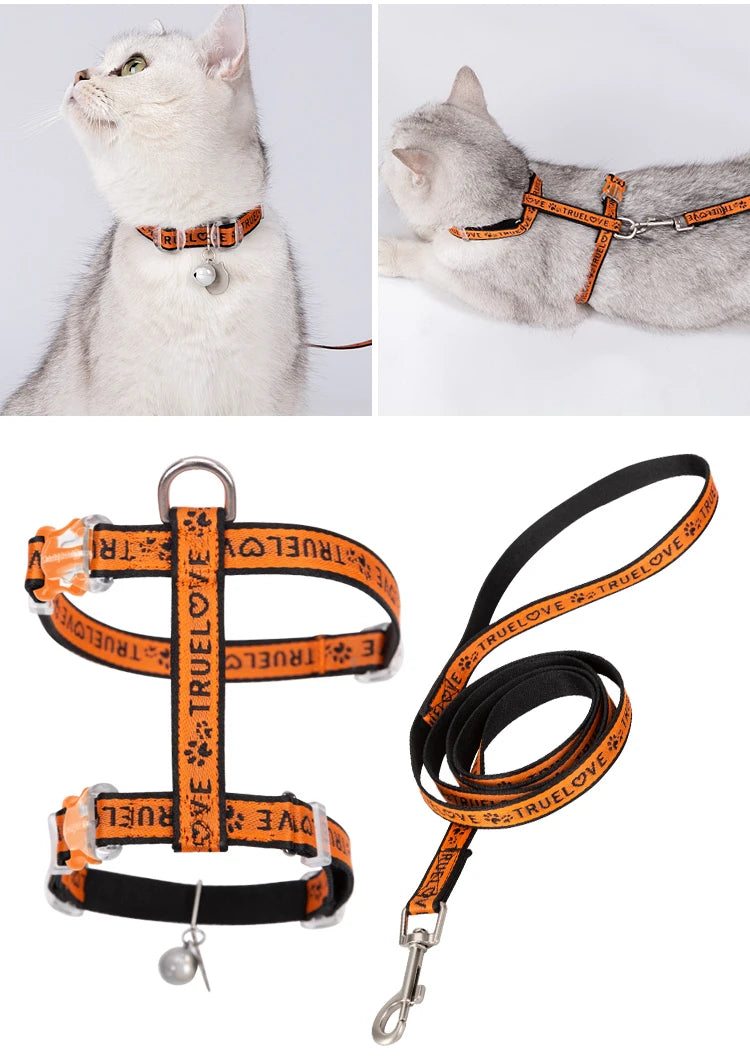 Escape-Proof H-Shape Cat & Puppy Harness with Leash Set – Secure & Comfortable! - Pet house