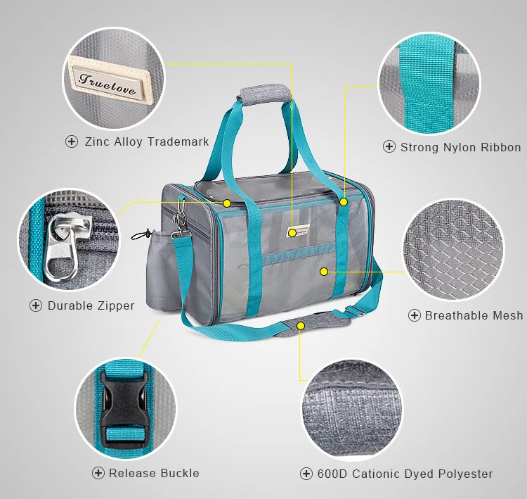 Designer Pet Carrier Shoulder Bag – Portable, Breathable & Stylish! - Pet house