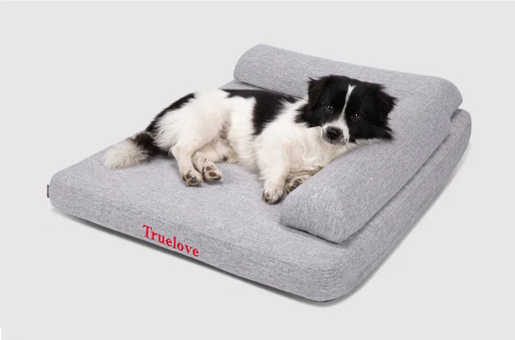 Memory Foam Pet Bed with Pillow – Ultra-Soft, Durable & Washable! - Pet house