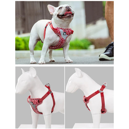 Soft Padded Floral Dog Harness – Comfortable, Adjustable & Stylish! - Pet house