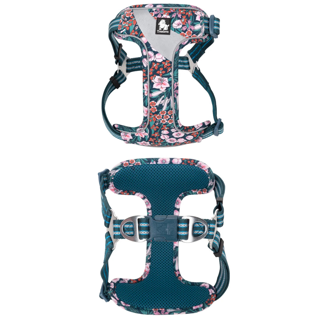 Soft Padded Floral Dog Harness – Comfortable, Adjustable & Stylish! - Pet house