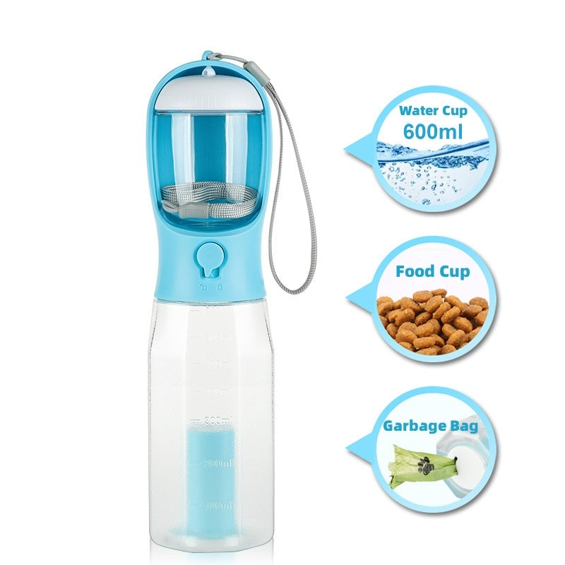 3-in-1 Portable Pet Water Bottle – Hydration, Food & Cleanup On-the-Go! - Pet house